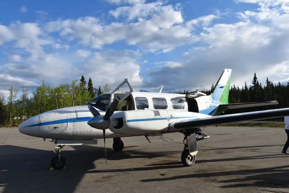 A plane at the Healy airport