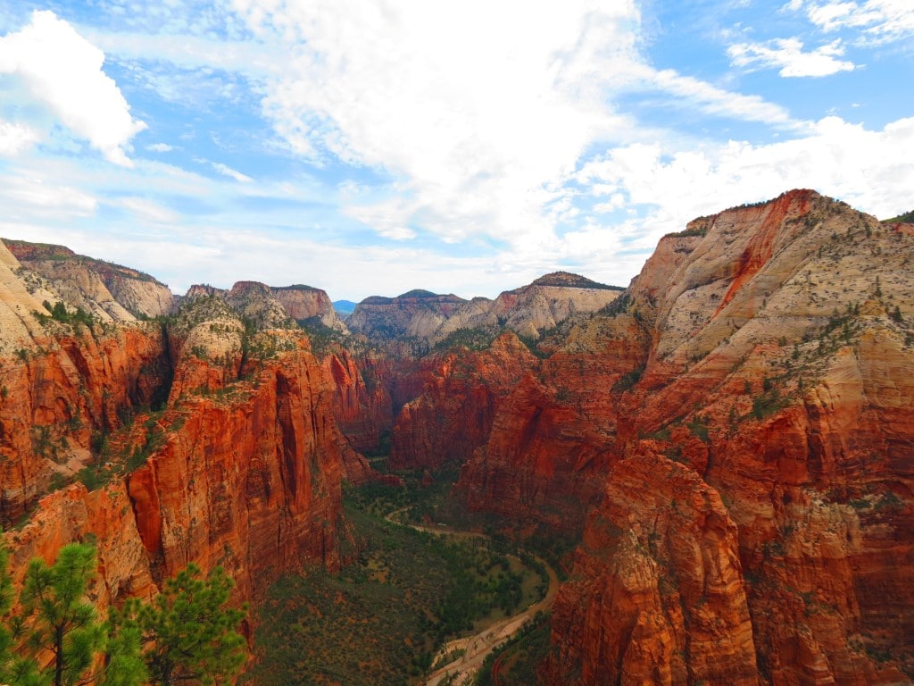 A view of an orange canyon