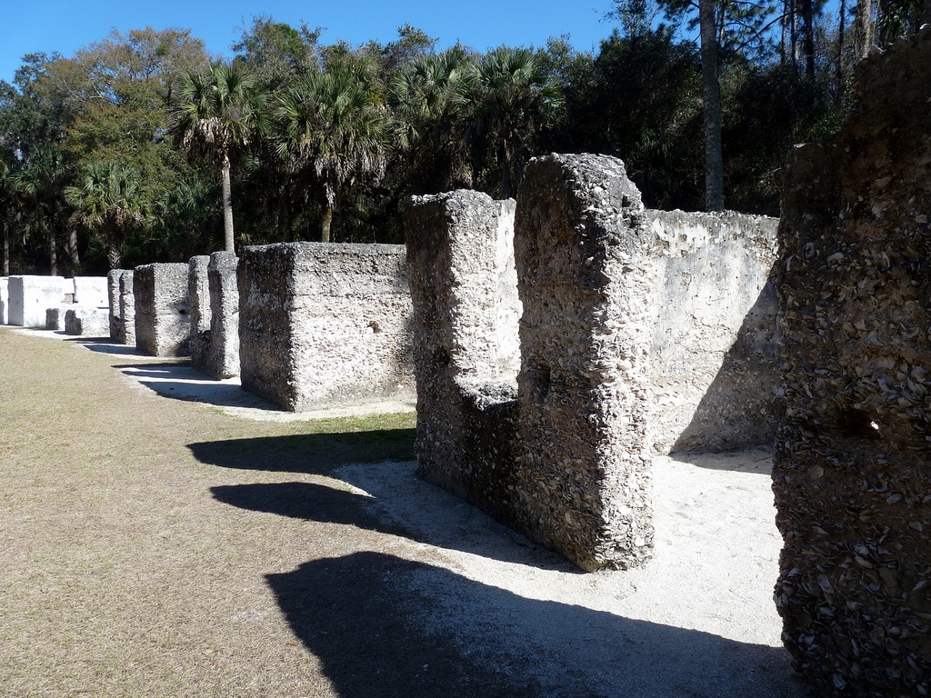 The remains of slave quarters