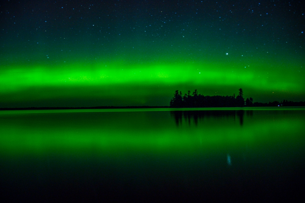 Northern lights in Voyageurs National park