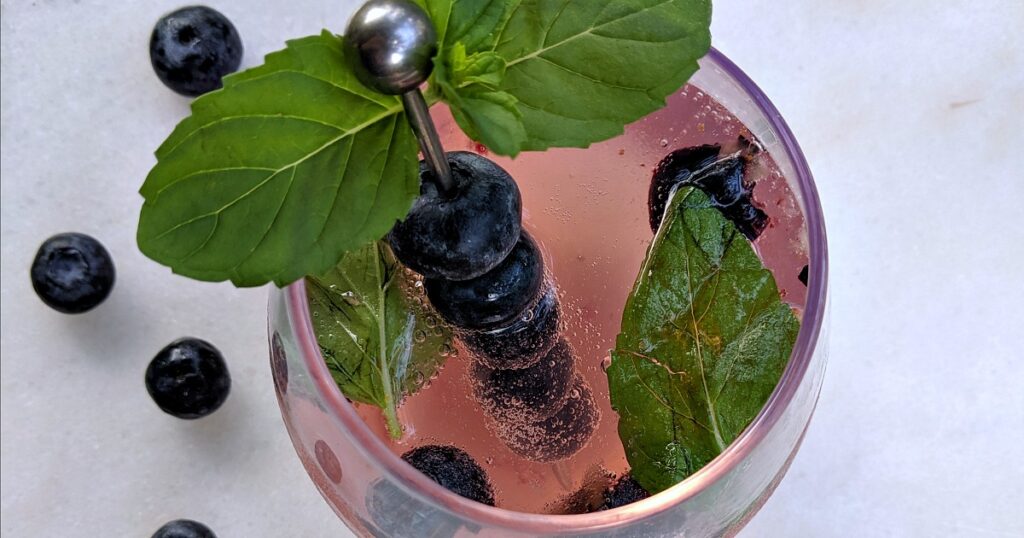 Bourbon Blueberry Tonic Cocktail