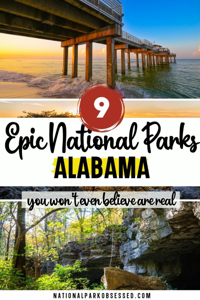 Click HERE to learn more about the National Parks in Alabama.  These unique 9 Alabama National Parks range from the Civil Rights to Native American History to . . .

National Parks of Alabama / Birmingham Civil Rights / Freedom Riders / Horseshoe Bend / Little River Canyon / Natchez Trace / Russell Cave / Tuskegee Airmen / Tuskegee Institute / alabama national monuments / national monuments in alabama	/ national parks alabama / alabama national parks map / alabama national parks list	