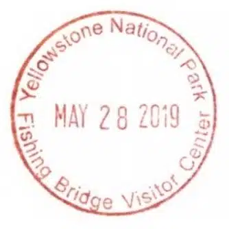 National Park Passport Stamp - Fishing Bridge Visitor Cetner