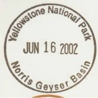 National Park Passport Stamp - Norris Geyser Basin