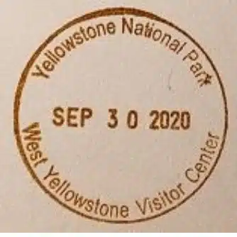 National Park Passport Stamp - West Yellowstone Visitor Center