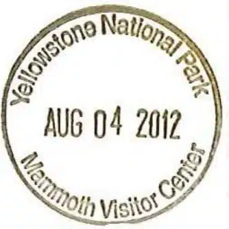 National Park Passport Stamp - Mammoth Visitor Center