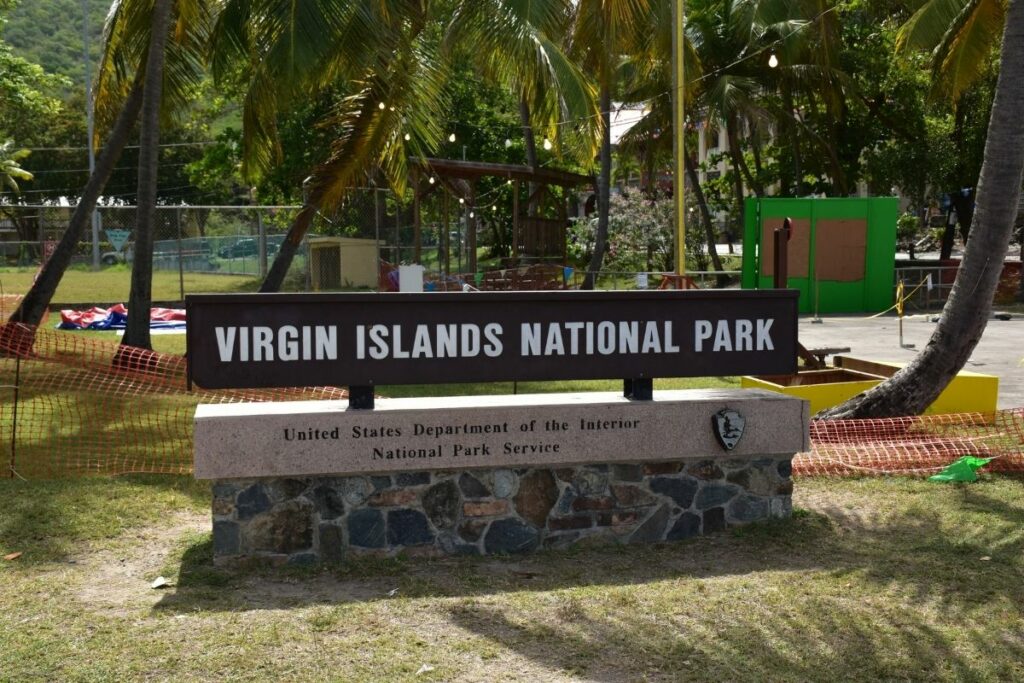 Picture of the VIrgin Islands National Park Sign