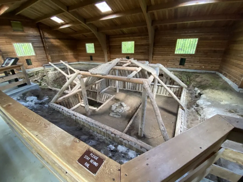 A reconstructed native dwelling in Katmai National Park