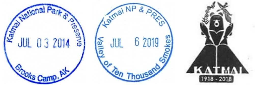 Katmai National Park Brooks Camp Visitor Center Passport Stamps