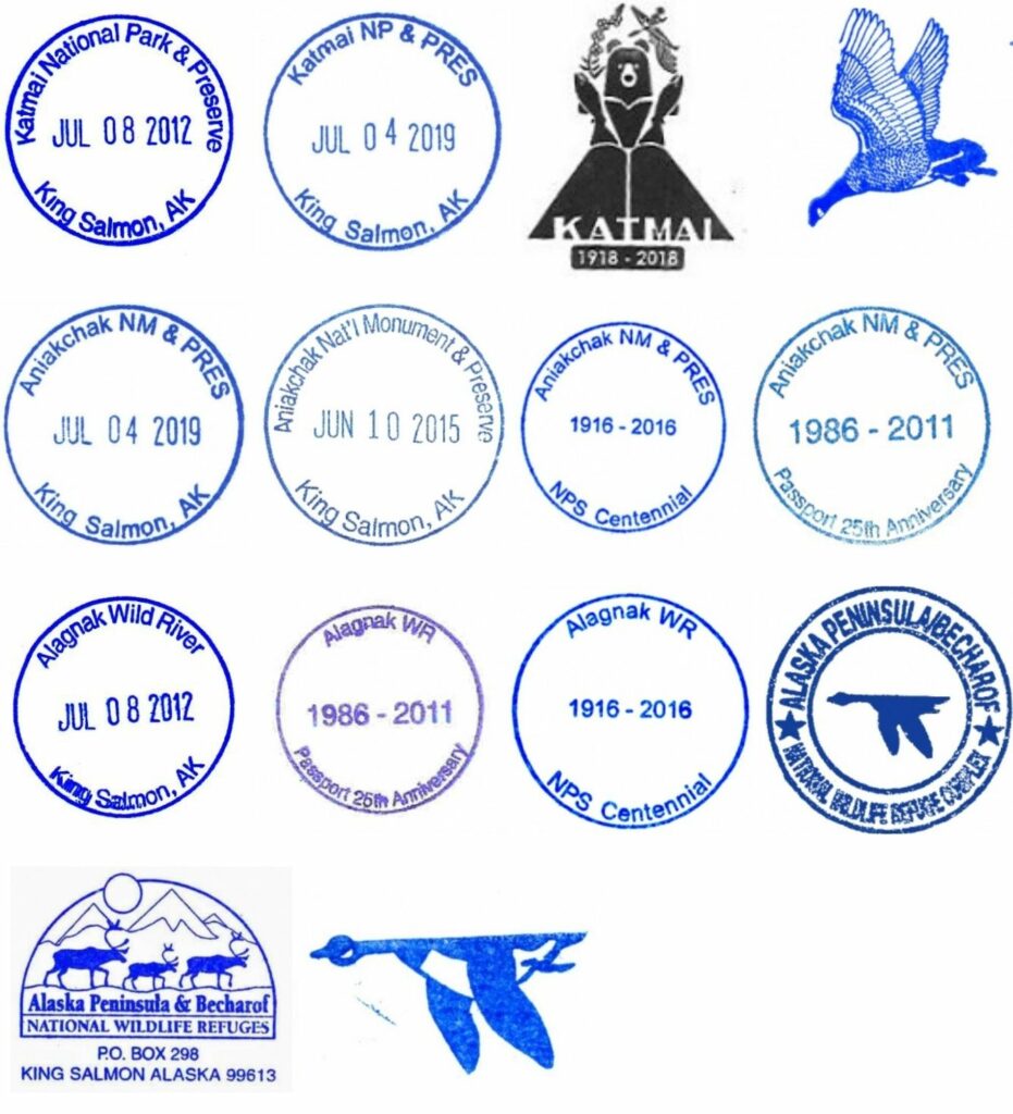 King Salmon Interagency Visitor Center Passport Stamps