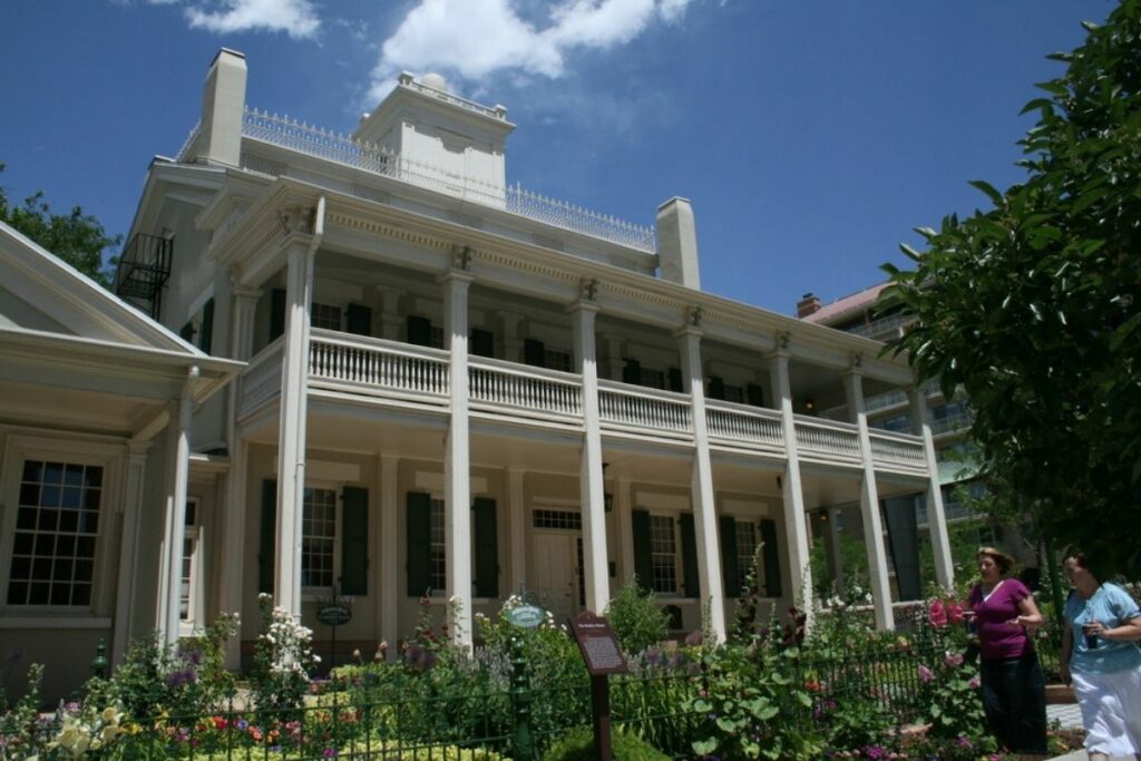 The two-story home of Brigham Young