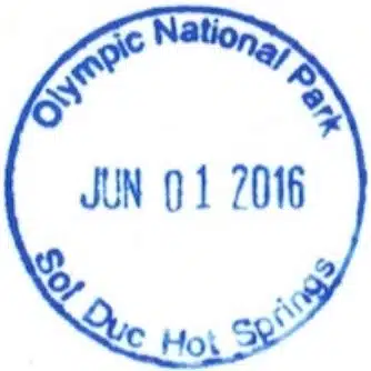 Sol Duc Hot Springs Resort Registration Desk Passport Stamp