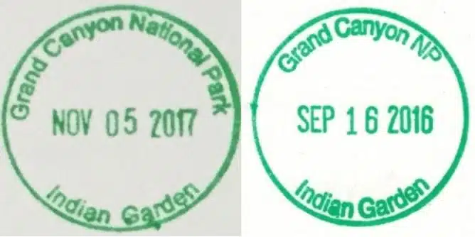 Grand Canyon National Park Passport Stamps - Indian Garden Visitor Information Station