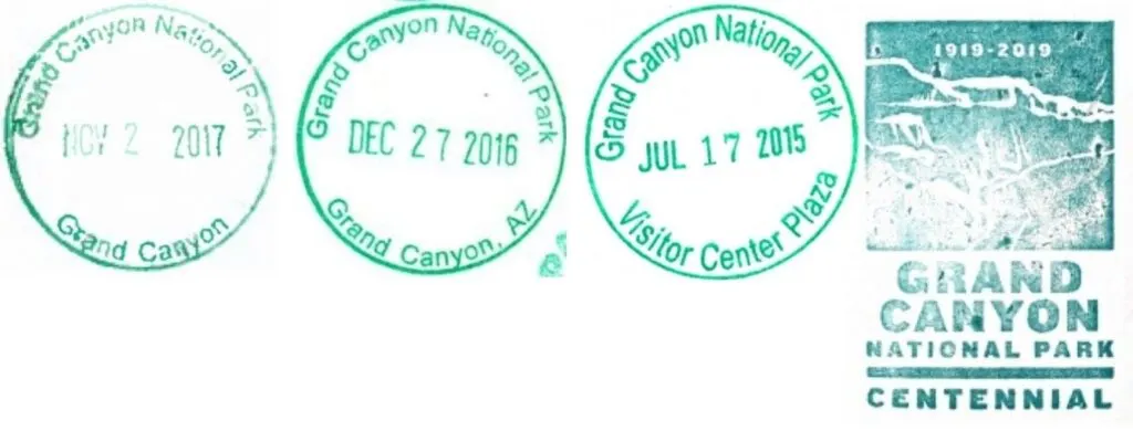 Grand Canyon National Park Passport Stamps - South Rim Visitor Center