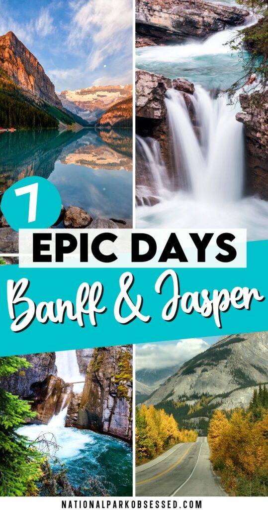 This Banff to Jasper Road Trip Itinerary takes you to all the best spots in these epic Canadian National Parks.  Here is the best Canadian Rockies road trip.

jasper banff highway / one week itinerary in canadian rockies / canadian rockies road trip itinerary / banff and jasper road trip / banff national park to jasper national park / drive from banff to jasper / road trip banff to jasper / from banff to jasper / banff to jasper scenic drive	
