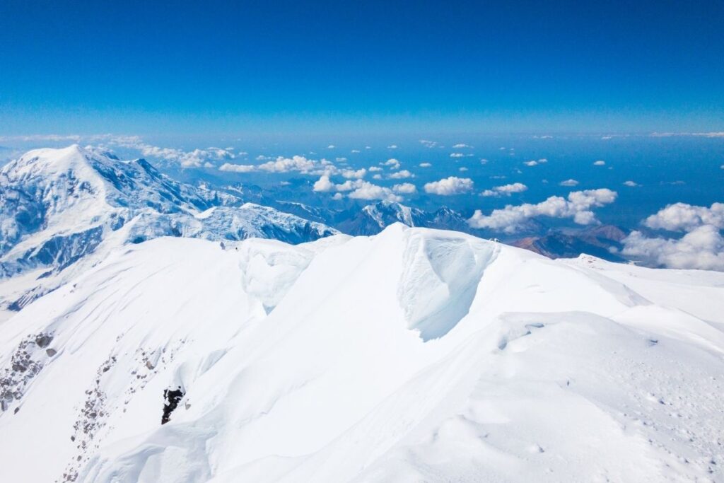 Looking down from the Summit of Denali