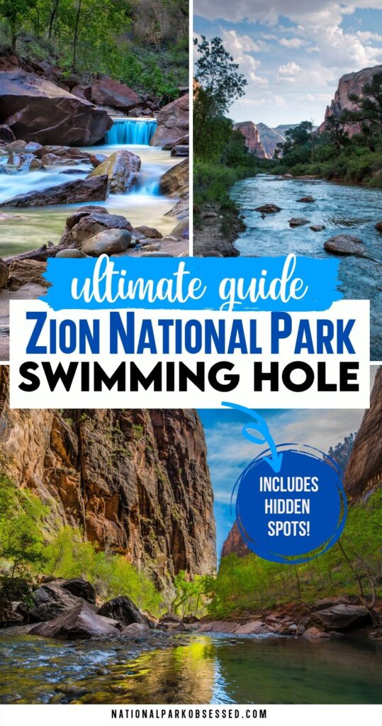 Want to cool off while visiting Zion?  Shockingly there are several places to swim while in the park.  Here are the Best Spots for Zion National Park Swimming?

swimming zion national park / zion national park waterfall / pine creek waterfall zion / tubing in zion national park	