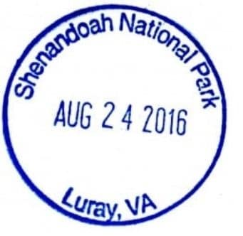 Shenandoah National Park Passport Stamps - Front Royal Entrance Station