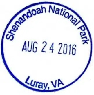 Shenandoah National Park Passport Stamps - Mathews Arm Campground