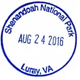 Shenandoah National Park Passport Stamps - Swift Run Entrance Station