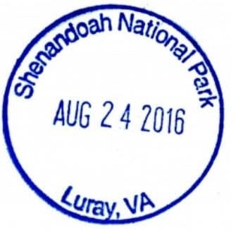Shenandoah National Park Passport Stamps - Thornton Entrance Station