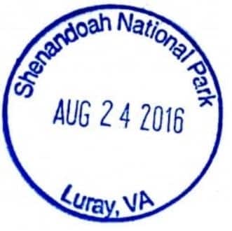 Shenandoah National Park Passport Stamps - White Oak Canyon Ranger Booth at Boundary Trailhead