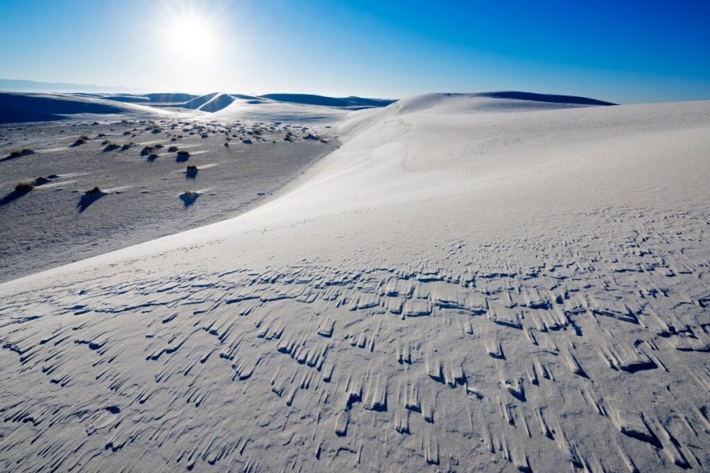 Some white sand dunes