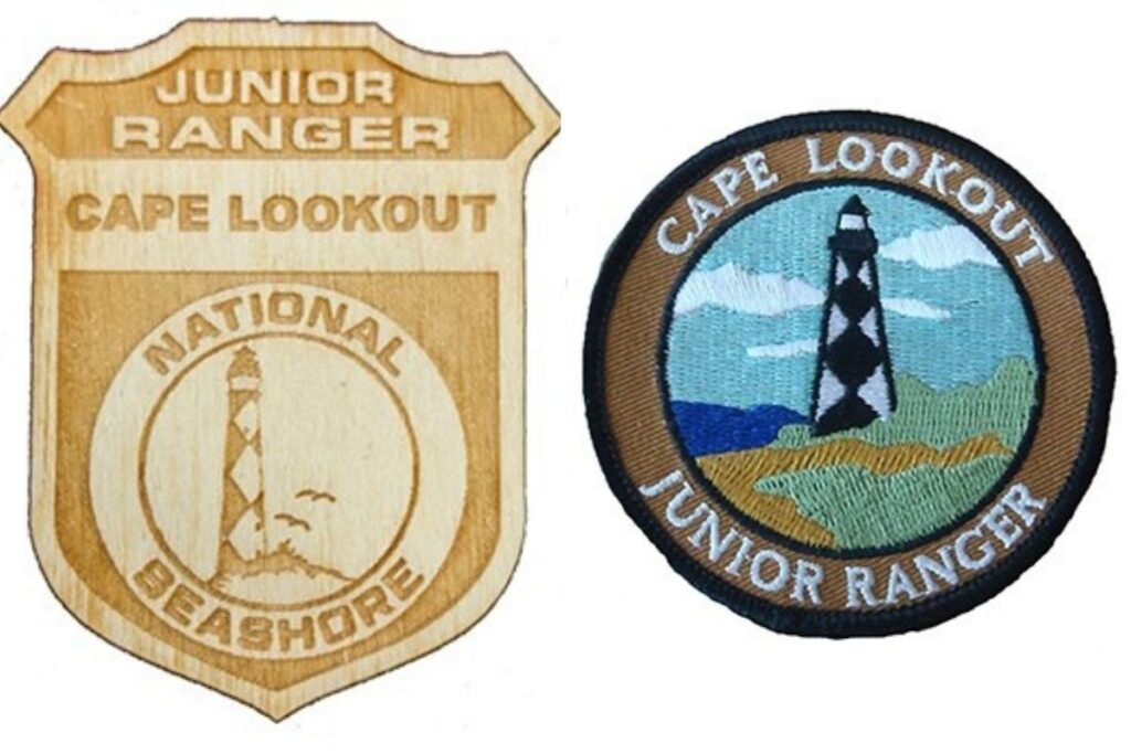 the Cape Lookout Junior Ranger badge and Patch