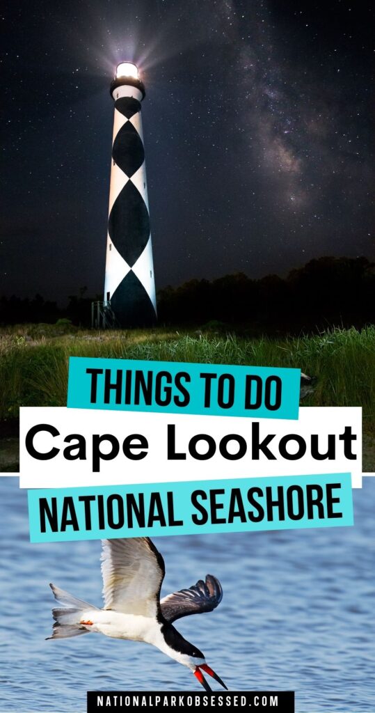 Looking to explore North Carolina's Cape Lookout National Seashore?  Here are the 9 BEST things to do in Cape Lookout such as lighthouse tours and much more.

cape lookout island	 / cape lookout nc / what to do on the cape/ fun things to do on the cape	