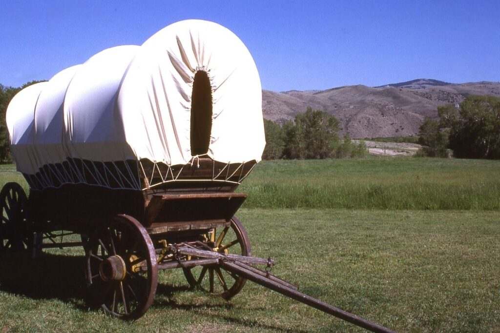 Conestoga Wagon in the mountains