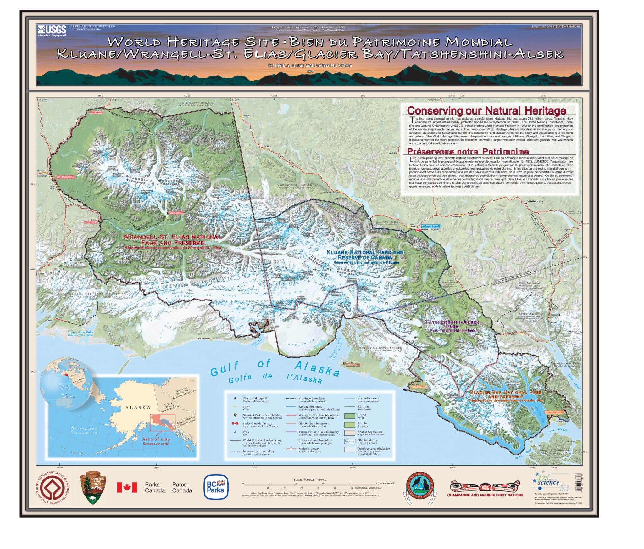 Glacier Bay National Parks UNESCO Map 2048x1745 