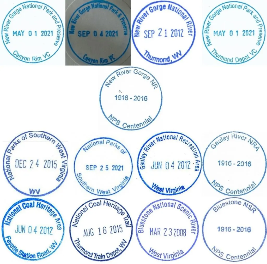 New River Gorge Passport Stamps - Canyon Rim Visitor Center