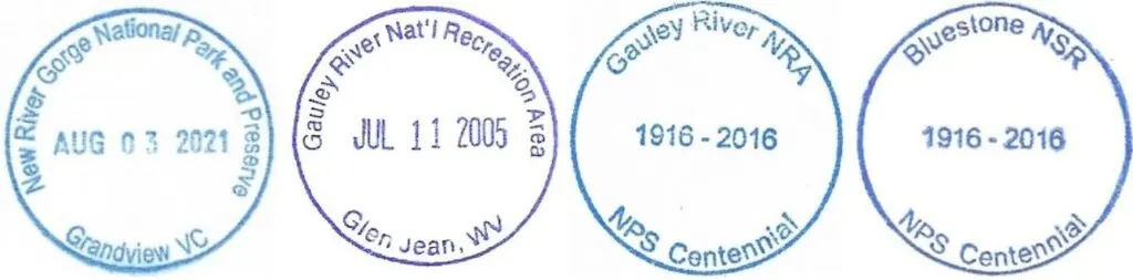 New River Gorge Passport Stamps - Grandview Visitor Center