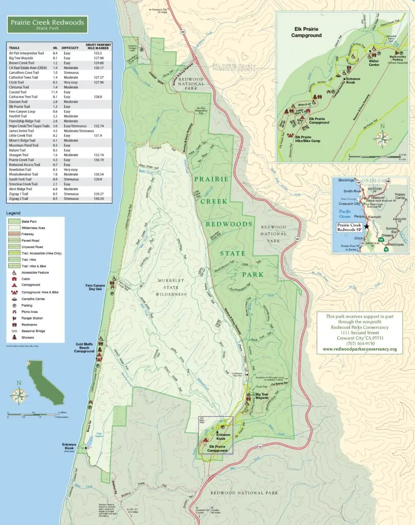 The Best Maps Of Redwood National Park For 2022 - National Park Obsessed