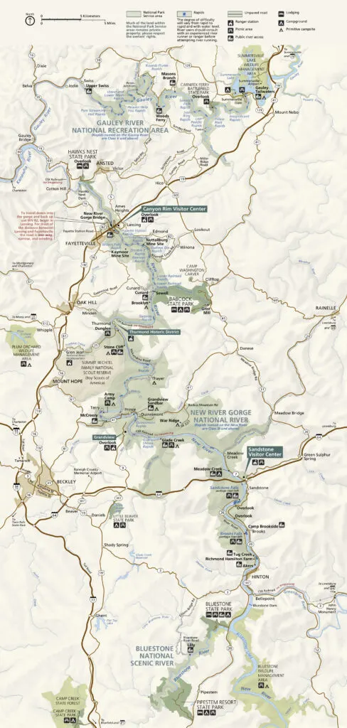 Map of New River Gorge