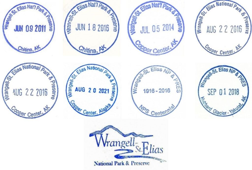Wrangell - St. Eliast Passport Stamps - Copper Center Visitor Center