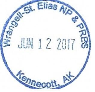 Wrangell - St. Eliast Passport Stamps - Kennecott Visitor Center