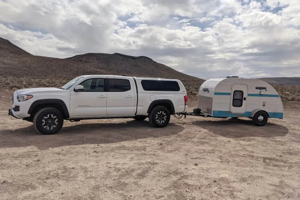 A desolate road side pullout in Death Valley National Park.