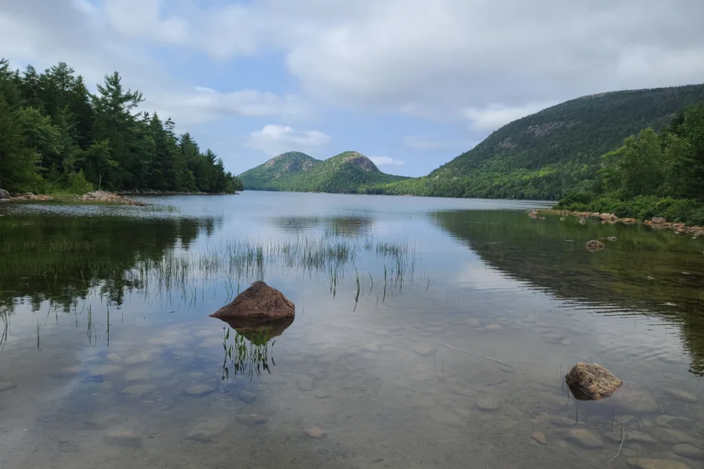 A peaceful lake in Acadia National Park gives the illusion of few crowds.