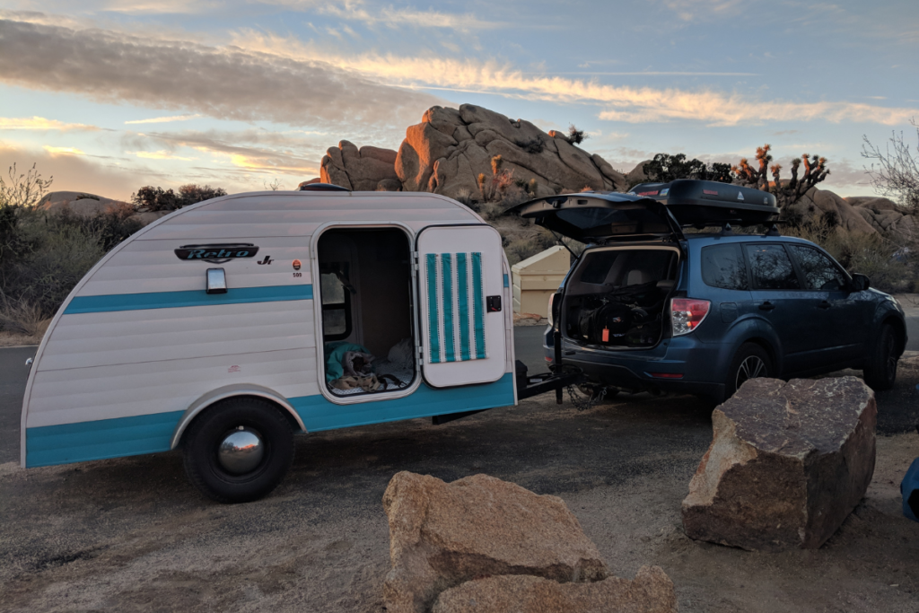Sunset in the White Tank campground of Joshua Tree National Park.