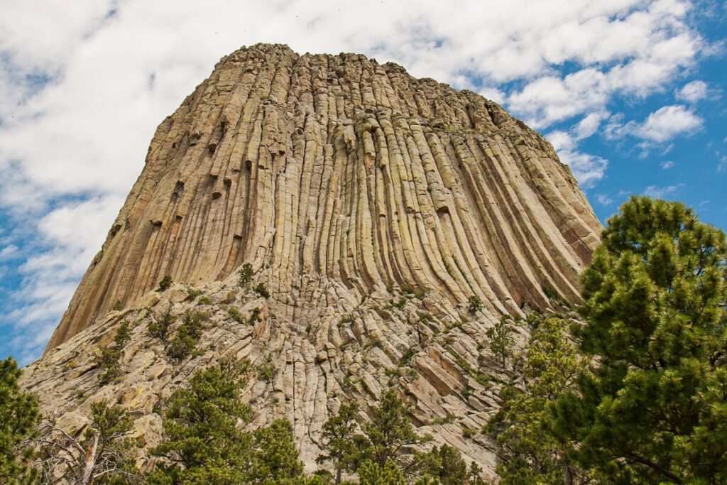 Look up at the columns of Devils Tower