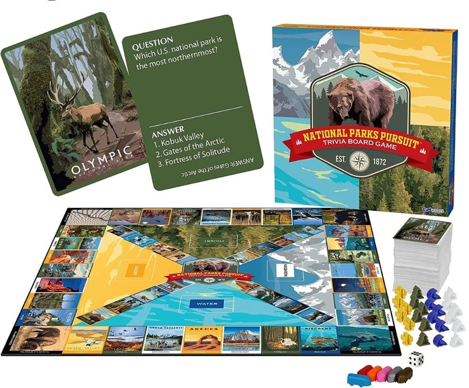 National Parks Pursuit Fun Family Trivia Board Game