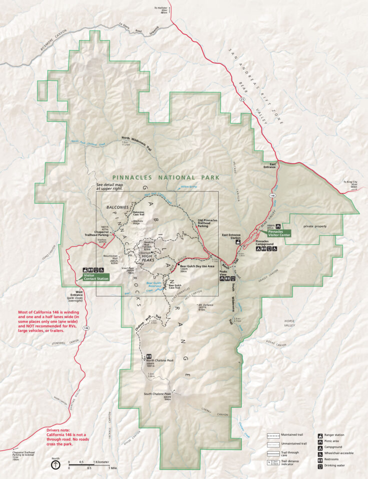 8 Best Pinnacles National Park Maps For 2024 - National Park Obsessed