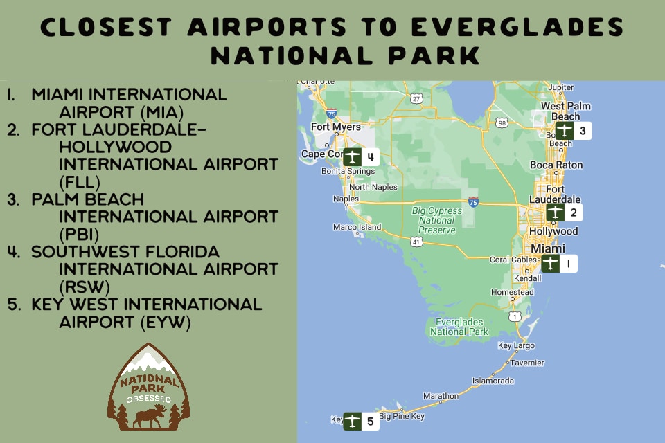 Closest Airports to Everglades National Park
